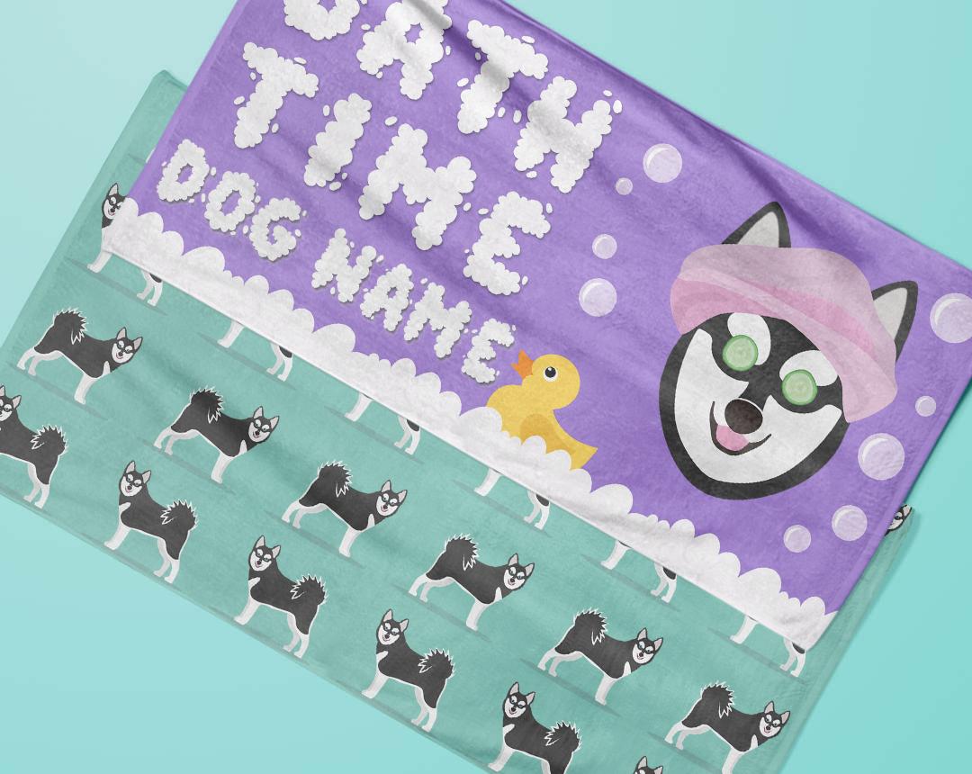 Personalized Dog Bath Towels