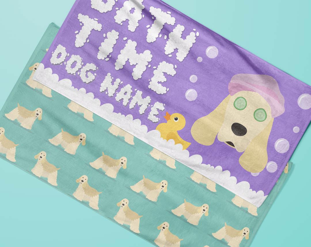 Personalized Dog Bath Towels
