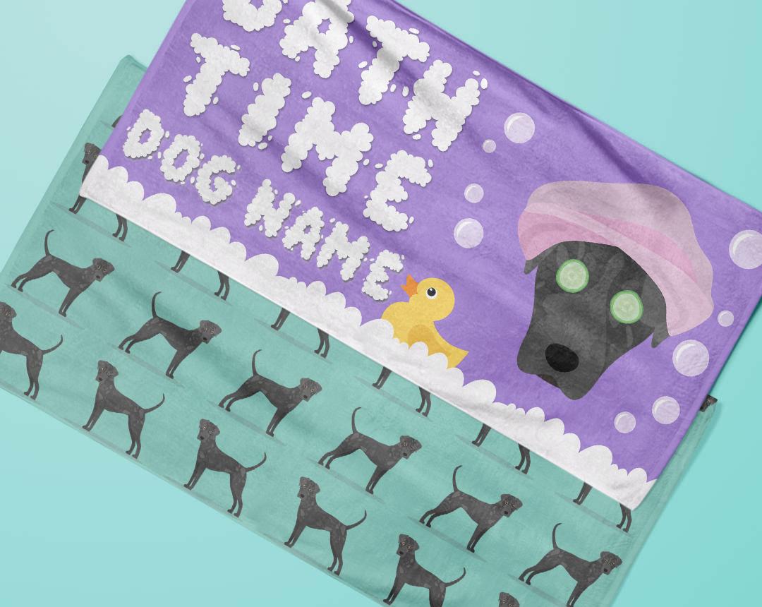Personalized Dog Bath Towels