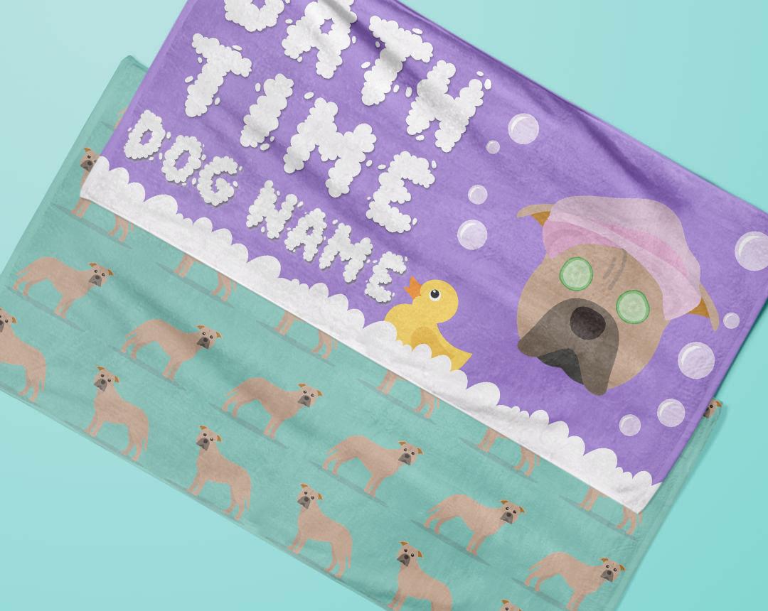 Personalized Dog Bath Towels