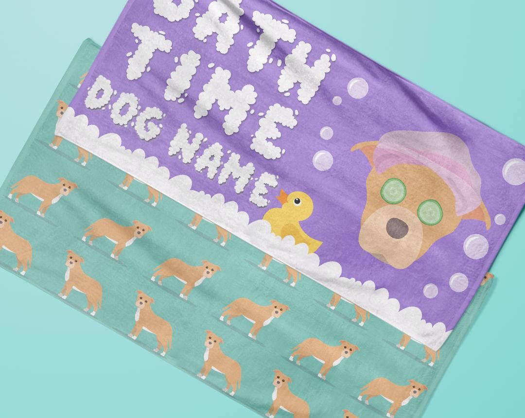 Personalized Dog Bath Towels