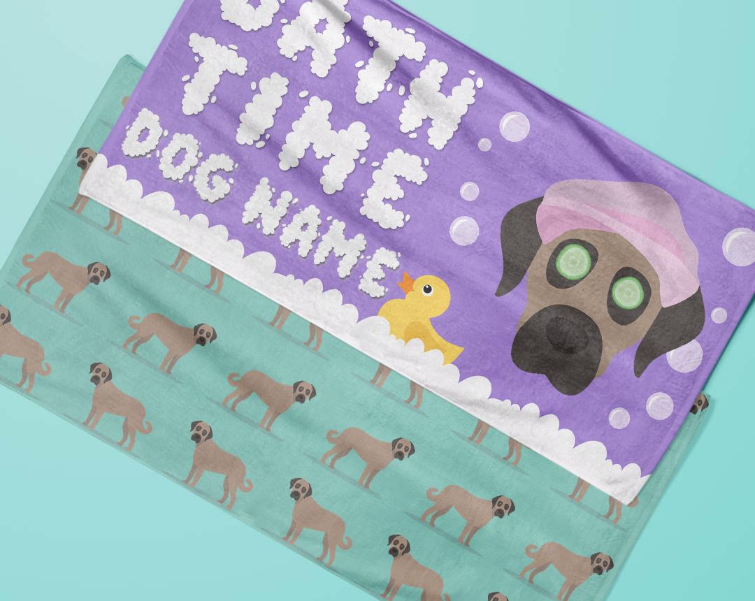 Personalized Dog Bath Towels