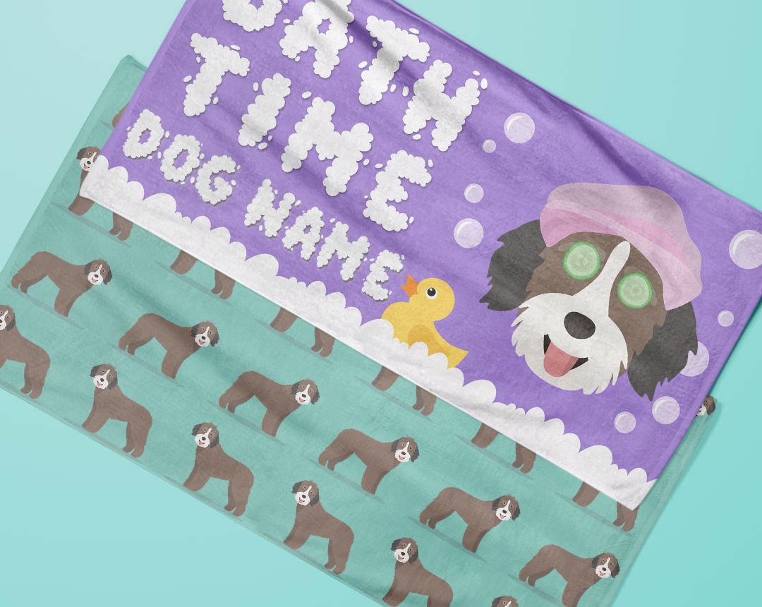 Personalized Dog Bath Towels