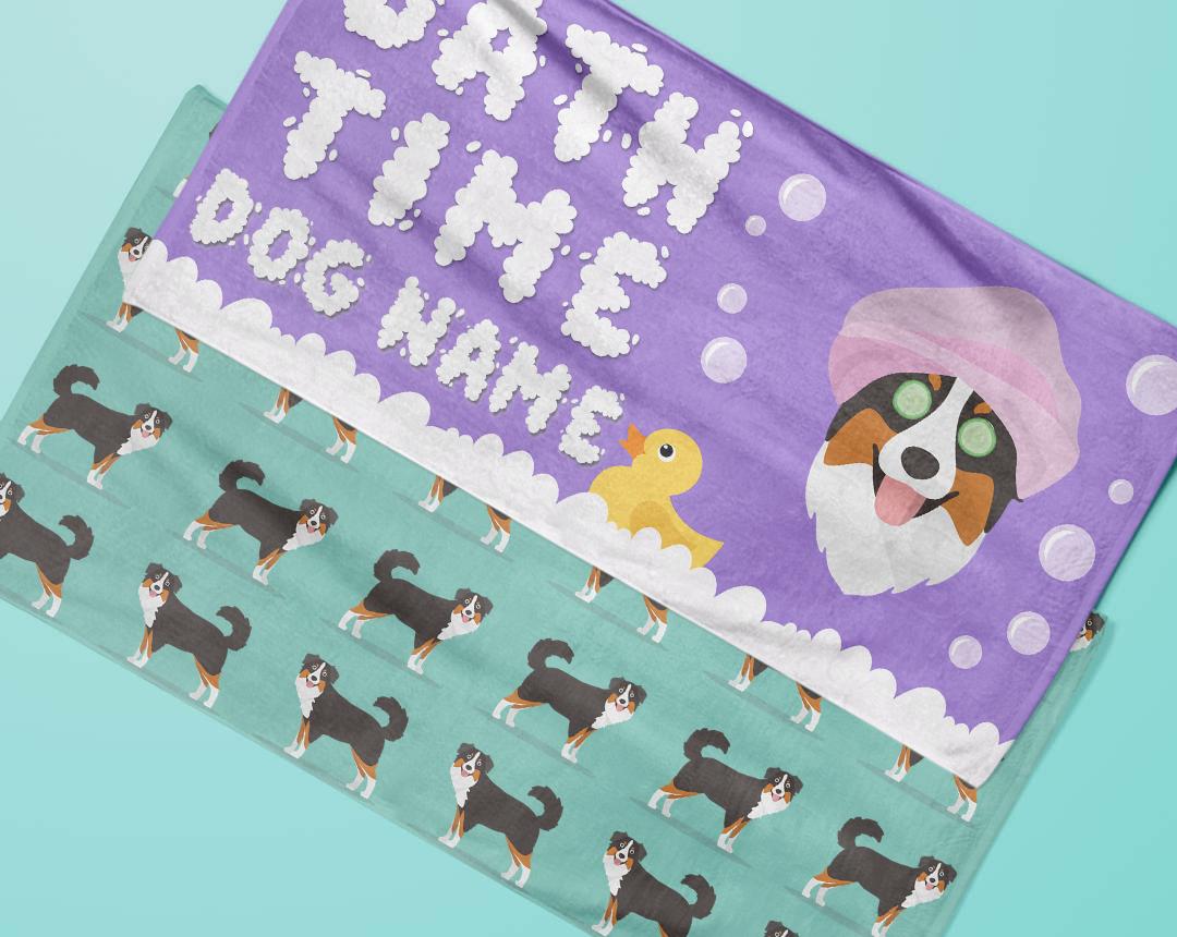 Personalized Dog Bath Towels