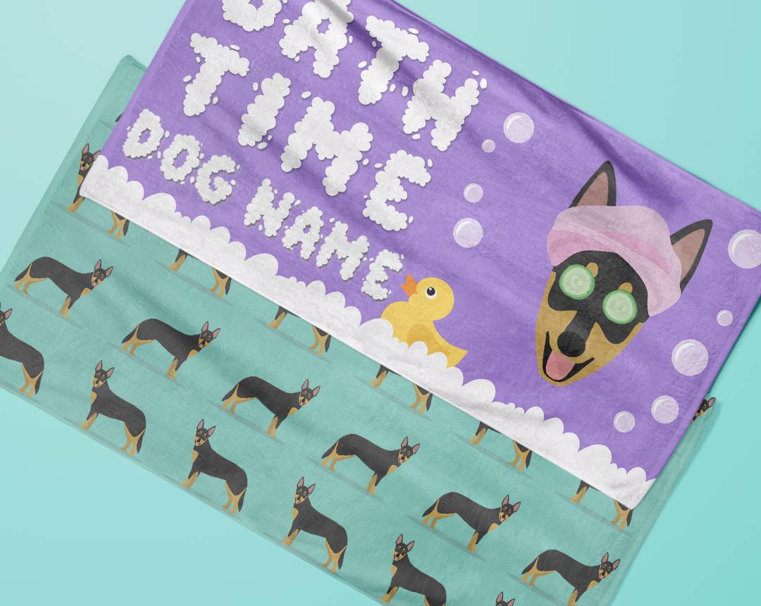 Personalized Dog Bath Towels