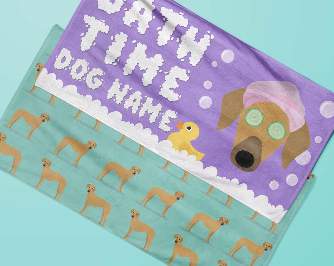 Personalized Dog Bath Towels