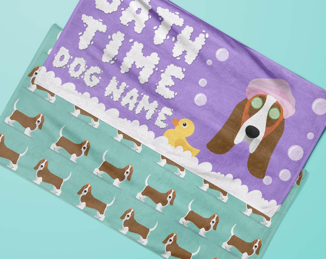Personalized Dog Bath Towels