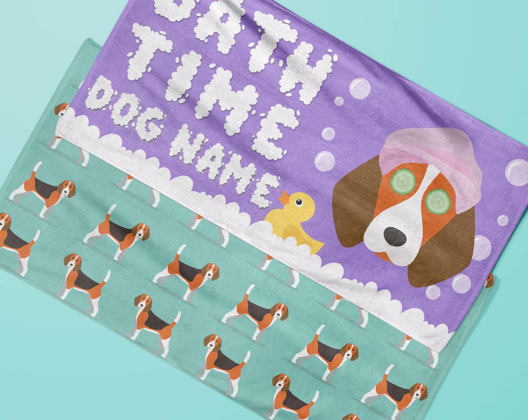 Personalized Dog Bath Towels