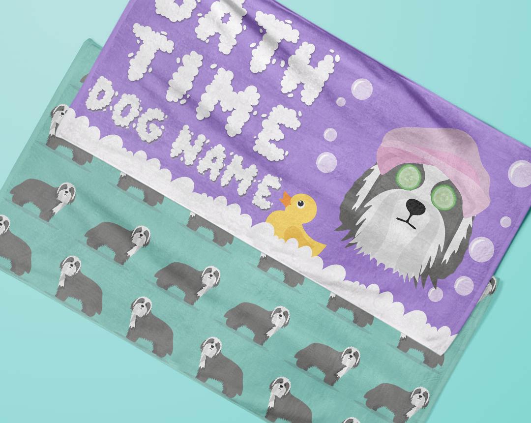 Personalized Dog Bath Towels