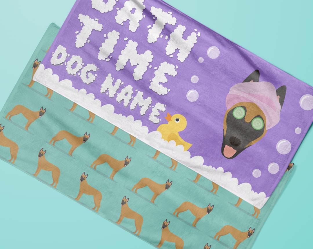 Personalized Dog Bath Towels