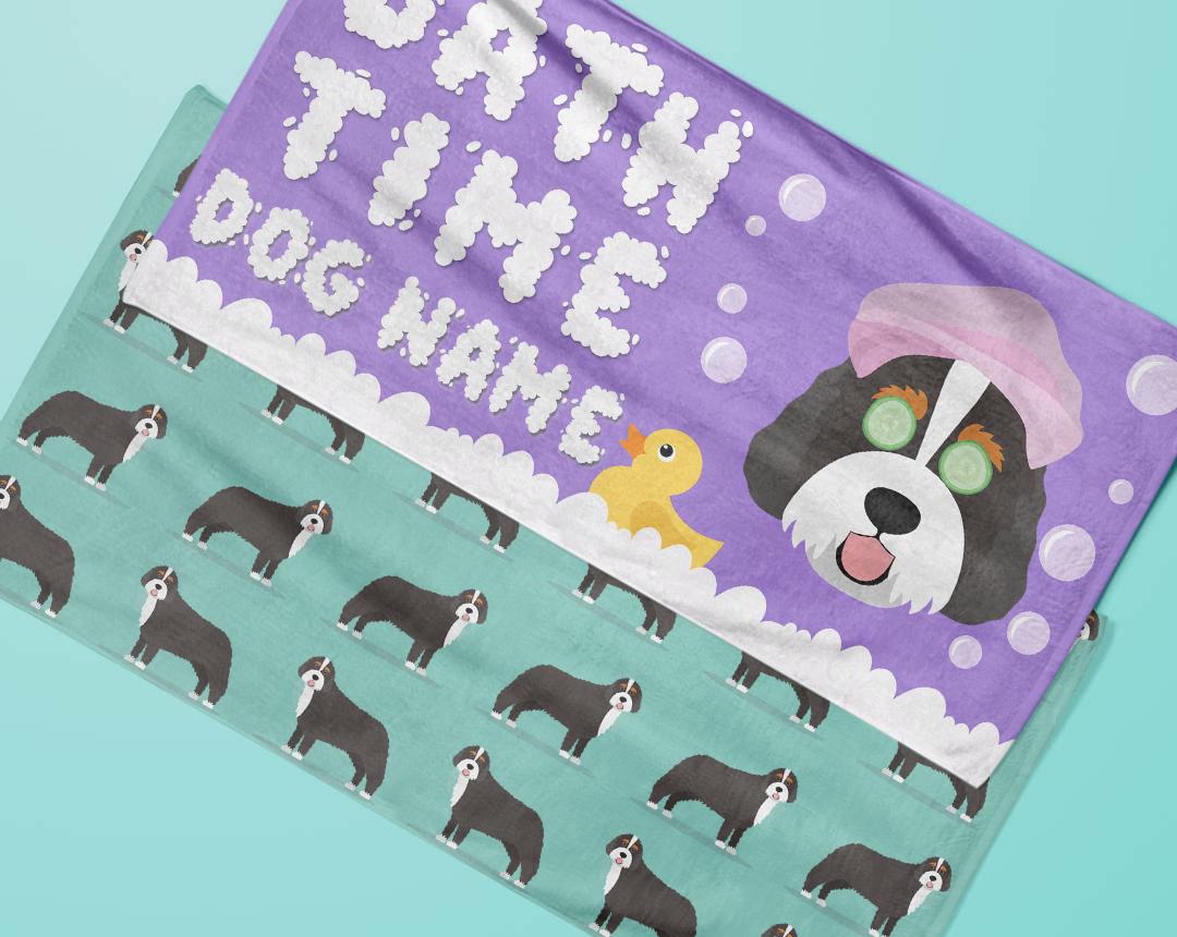 Personalized Dog Bath Towels