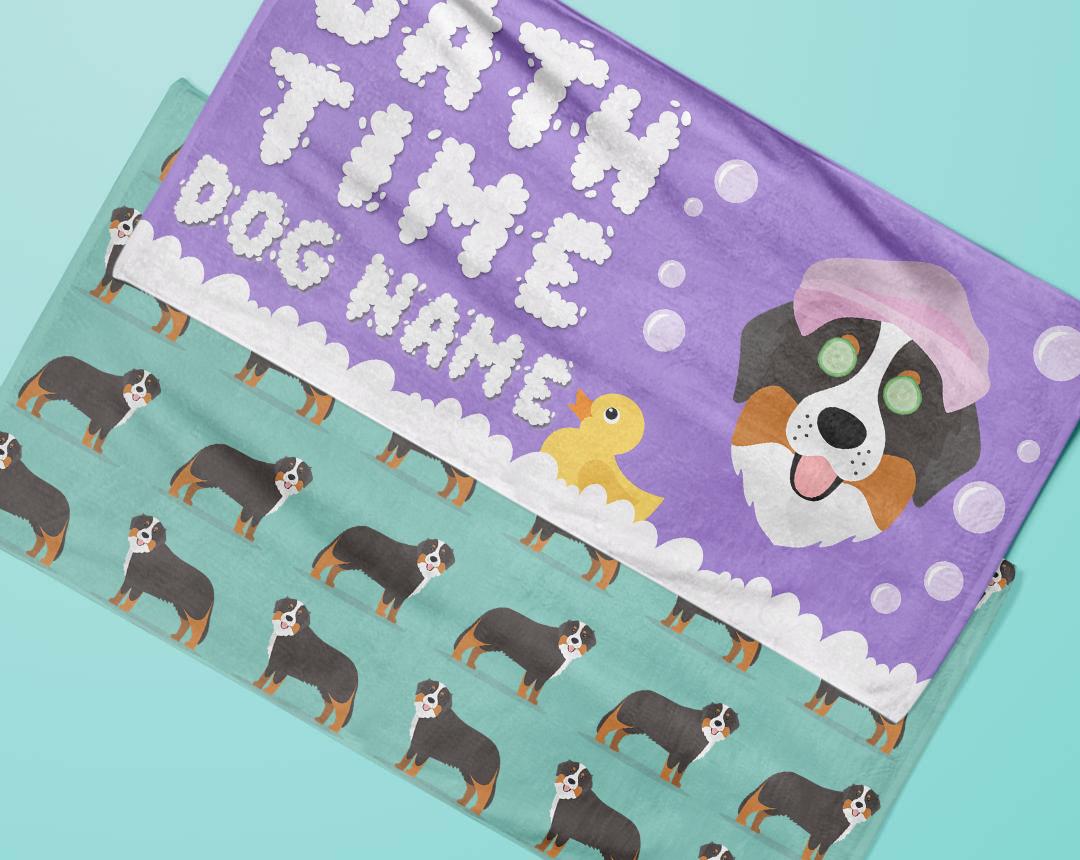 Personalized Dog Bath Towels