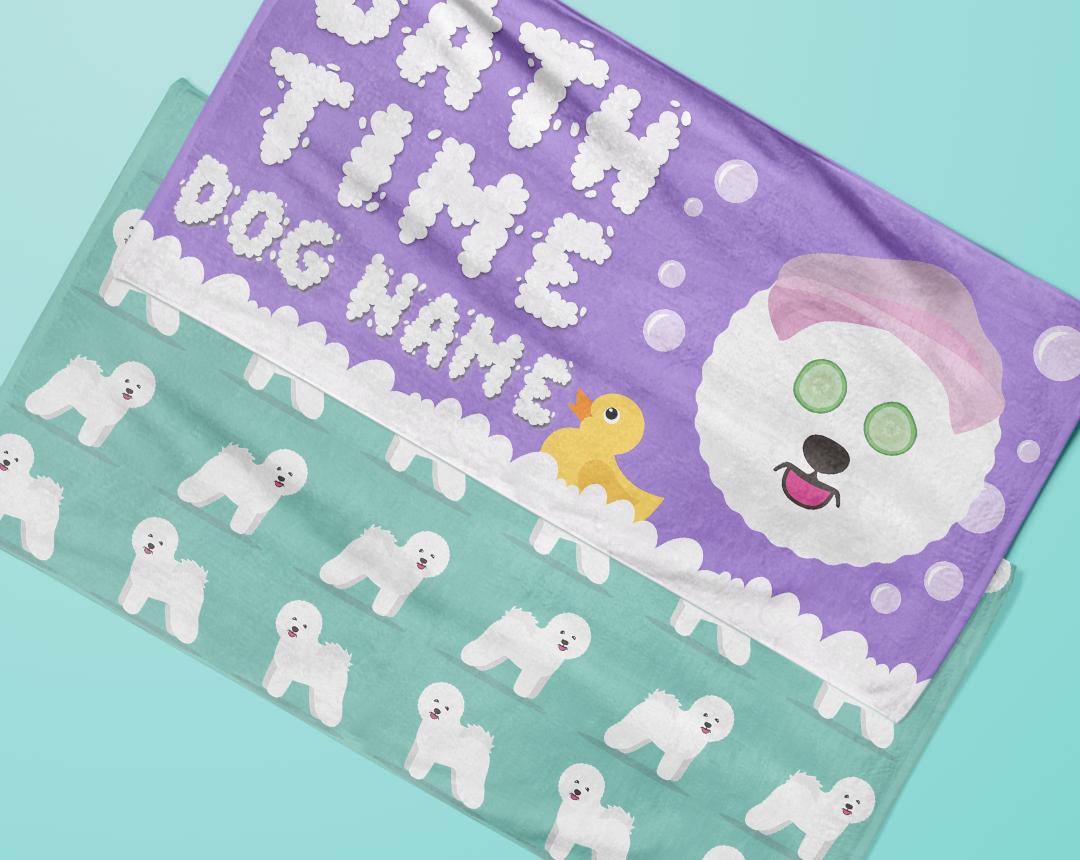 Personalized Dog Bath Towels