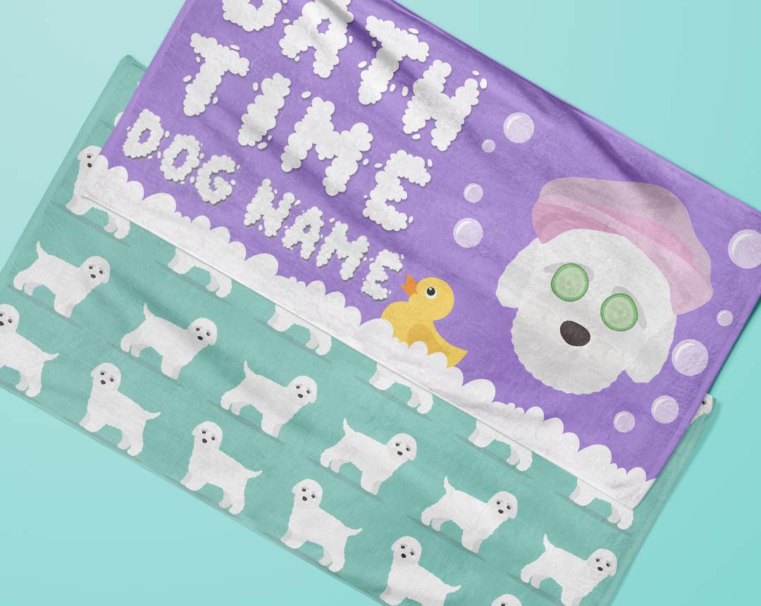 Personalized Dog Bath Towels