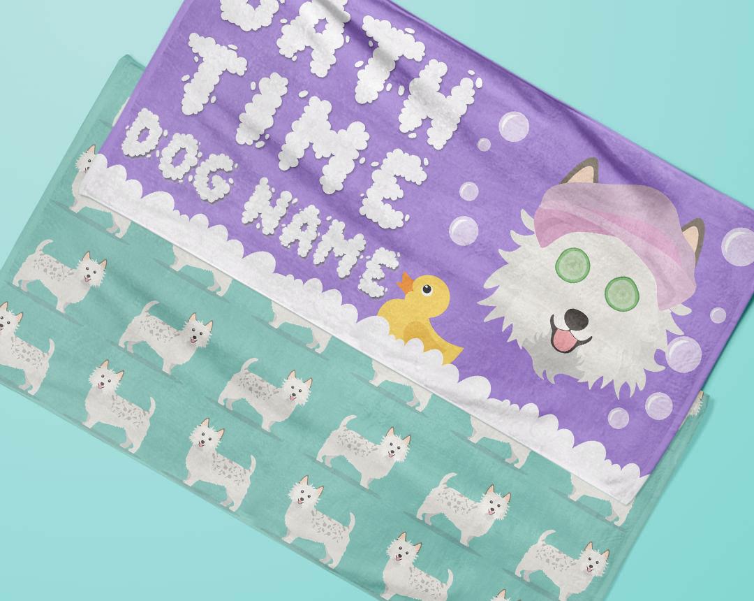 Personalized Dog Bath Towels