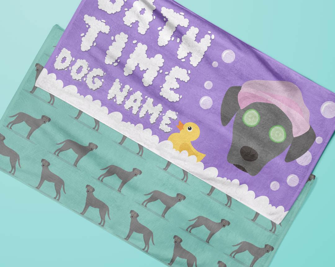 Personalized Dog Bath Towels