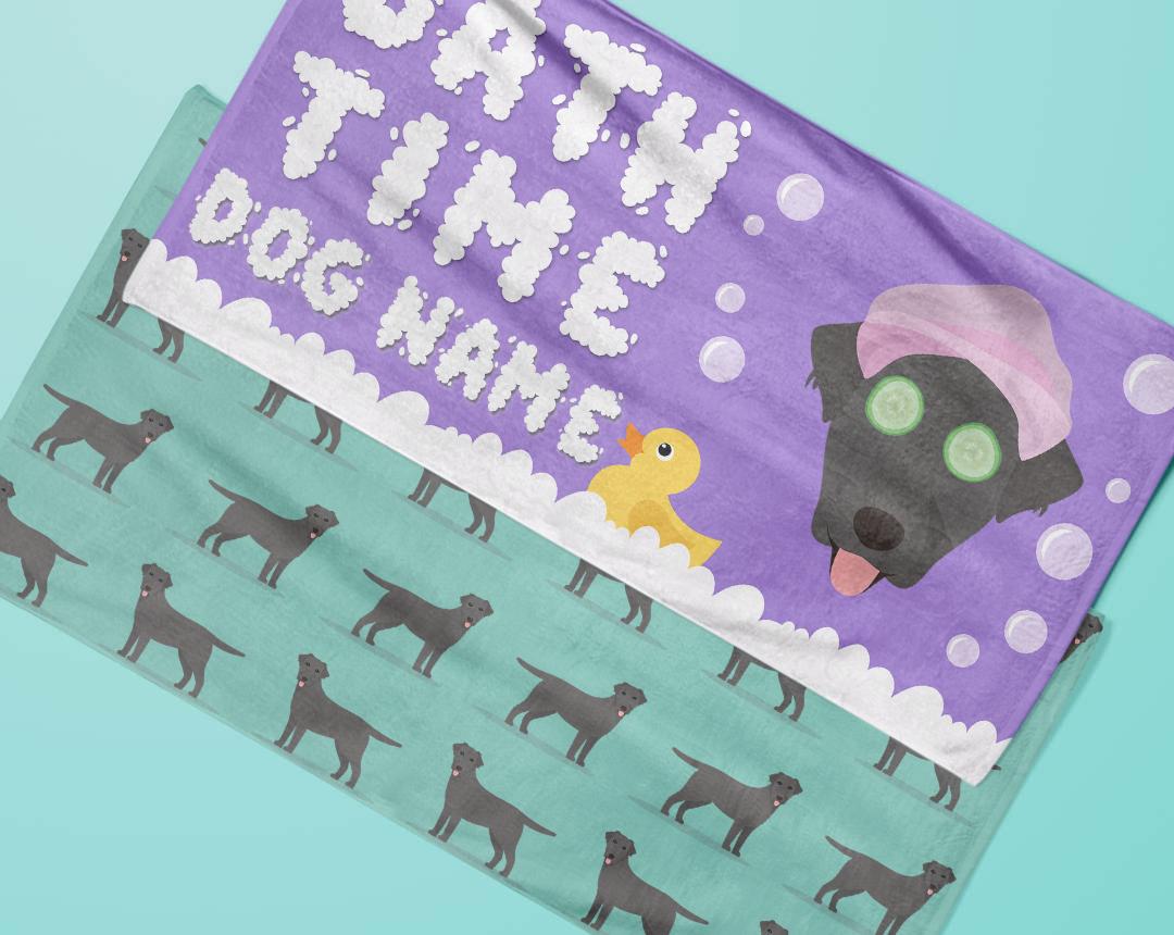Personalized Dog Bath Towels