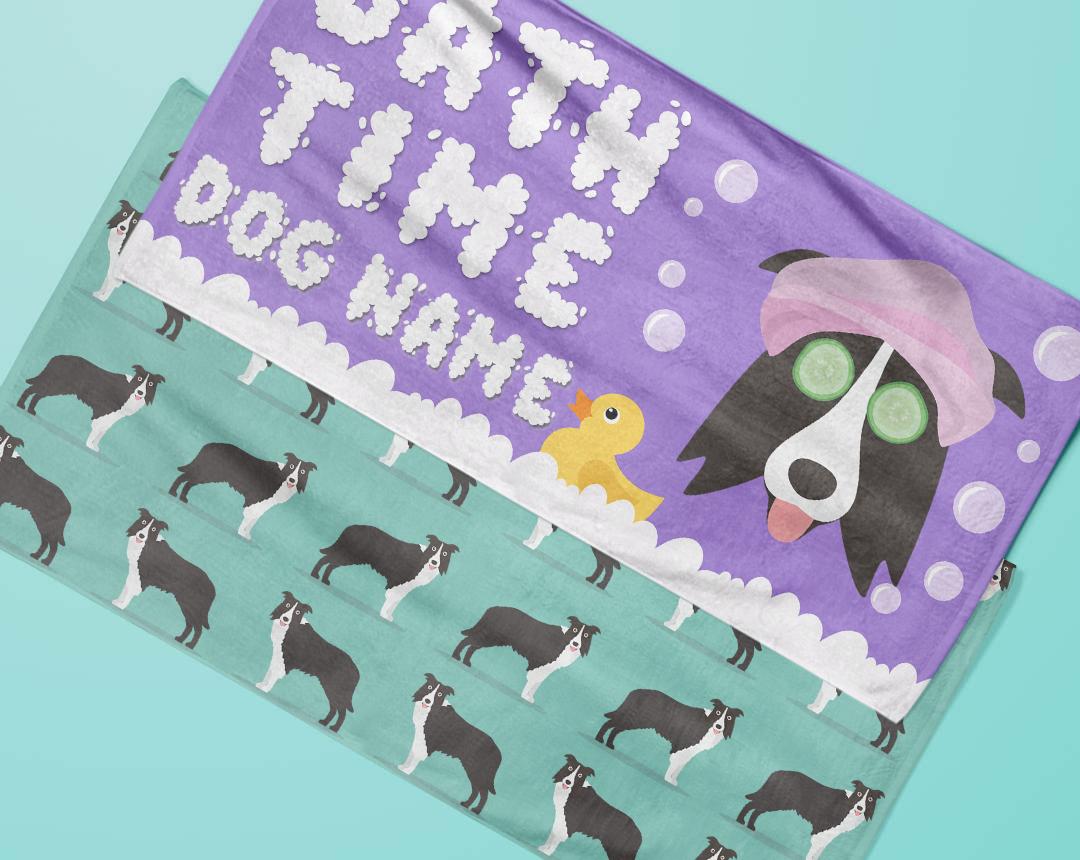 Personalized Dog Bath Towels