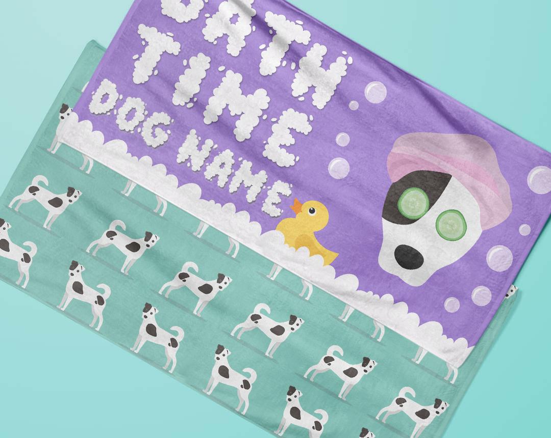 Personalized Dog Bath Towels