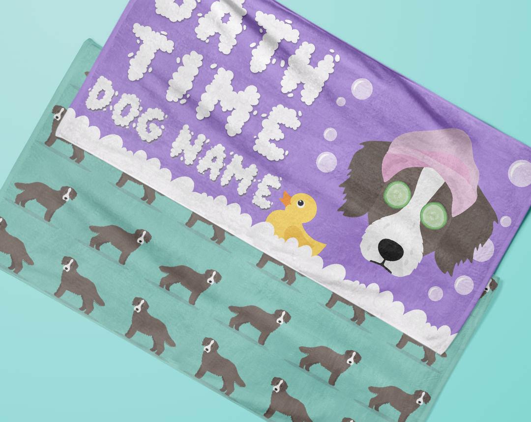 Personalized Dog Bath Towels