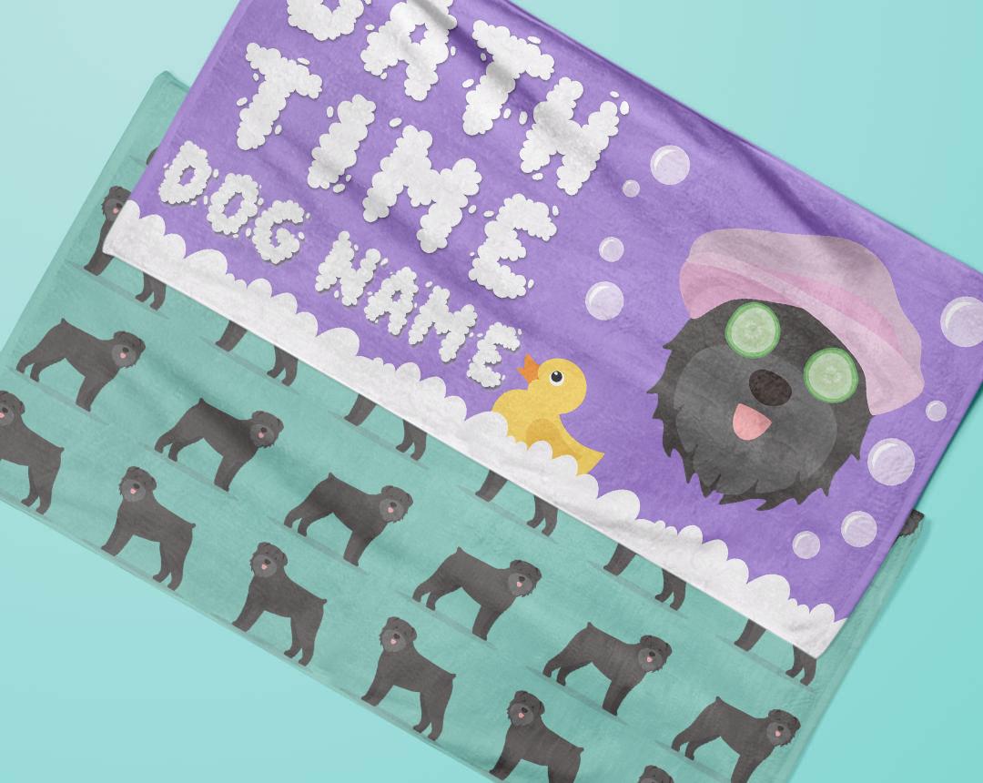 Personalized Dog Bath Towels