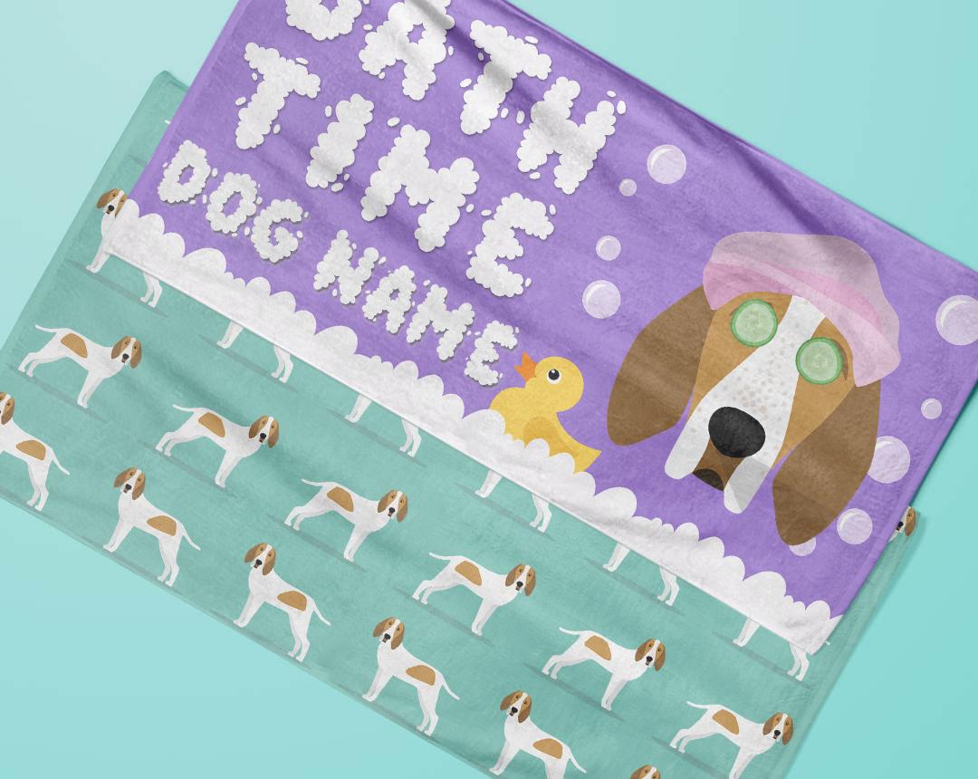 Personalized Dog Bath Towels