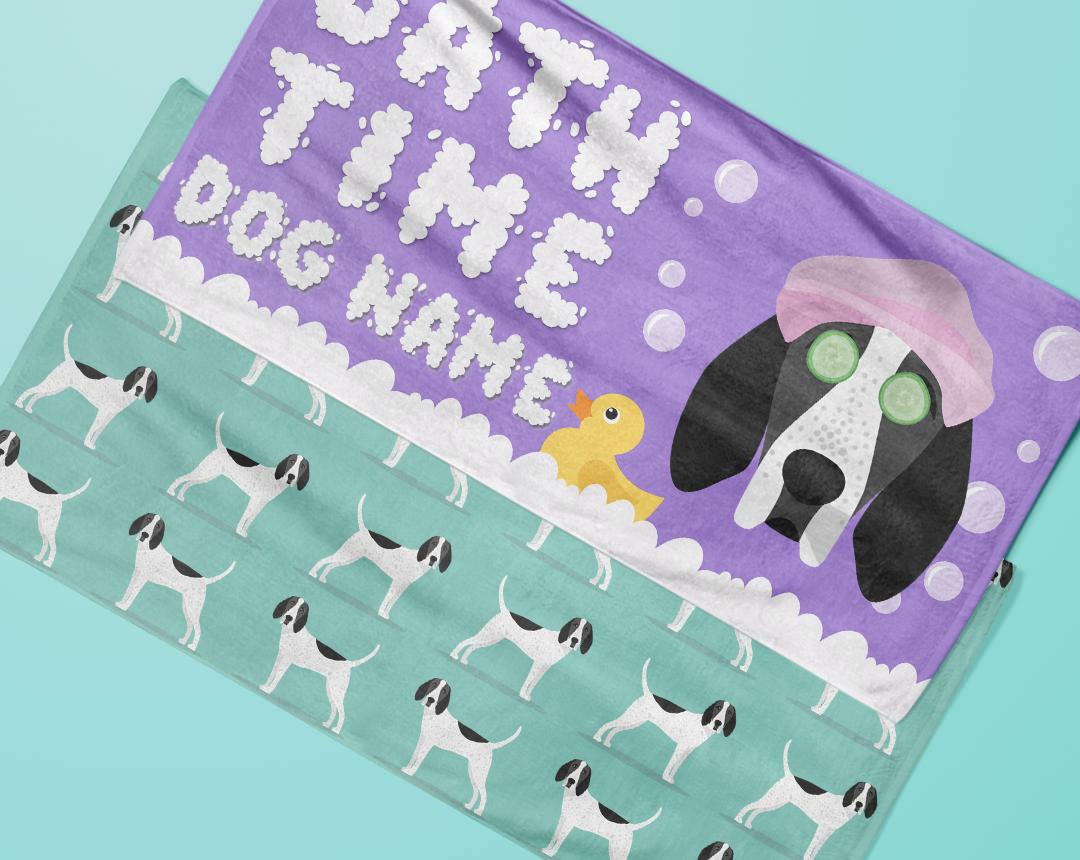 Personalized Dog Bath Towels