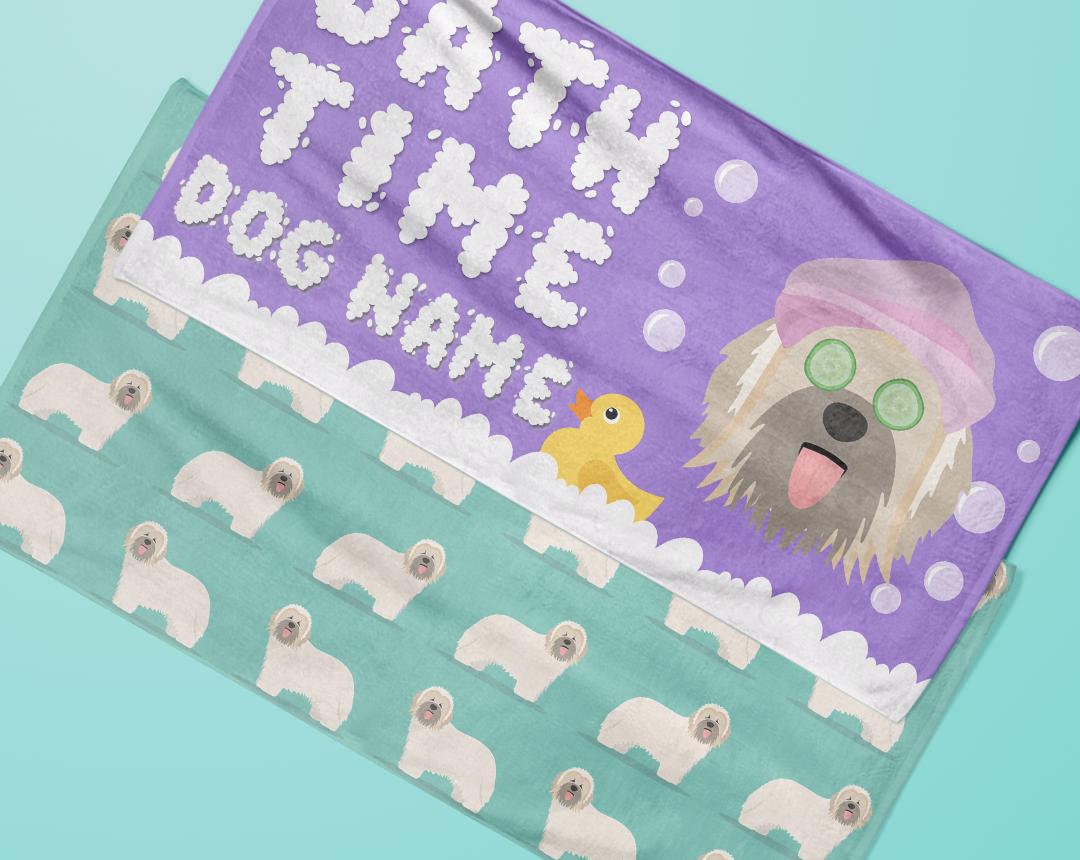 Personalized Dog Bath Towels