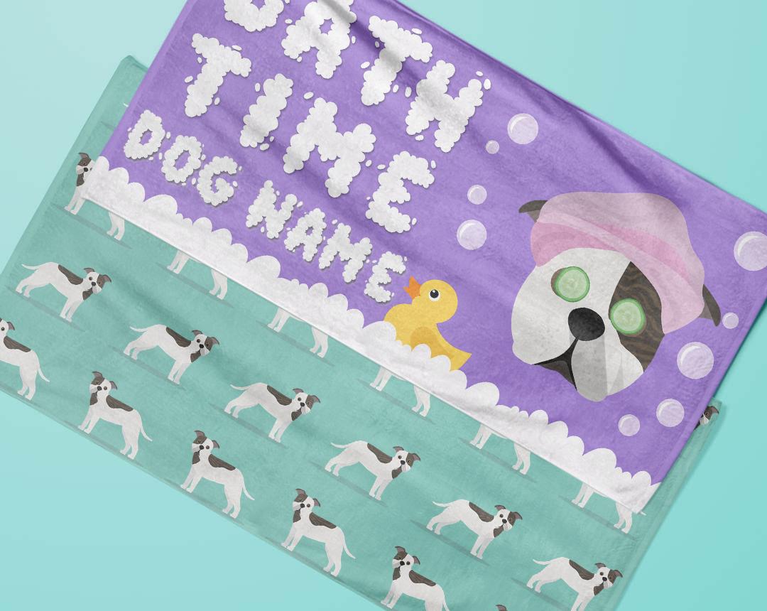 Personalized Dog Bath Towels