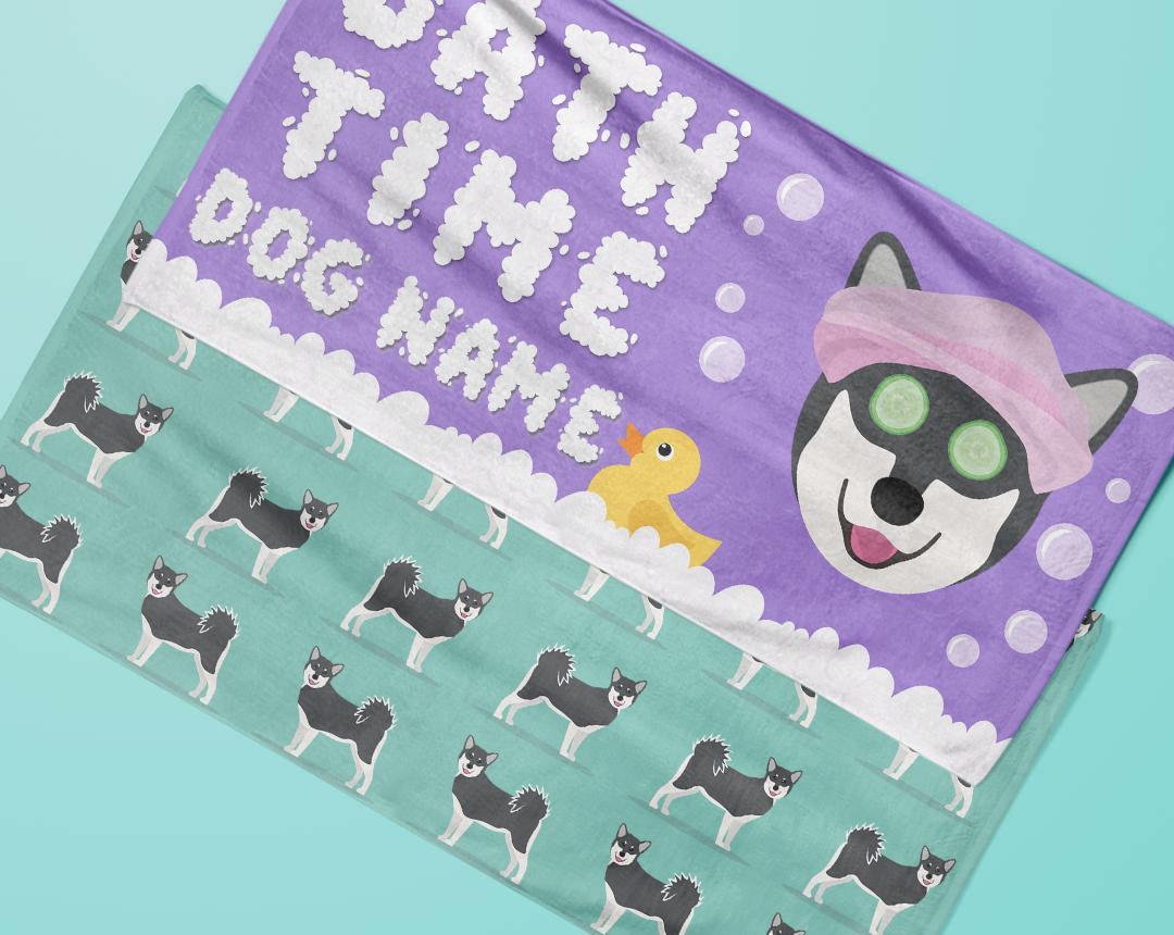 Personalized Dog Bath Towels