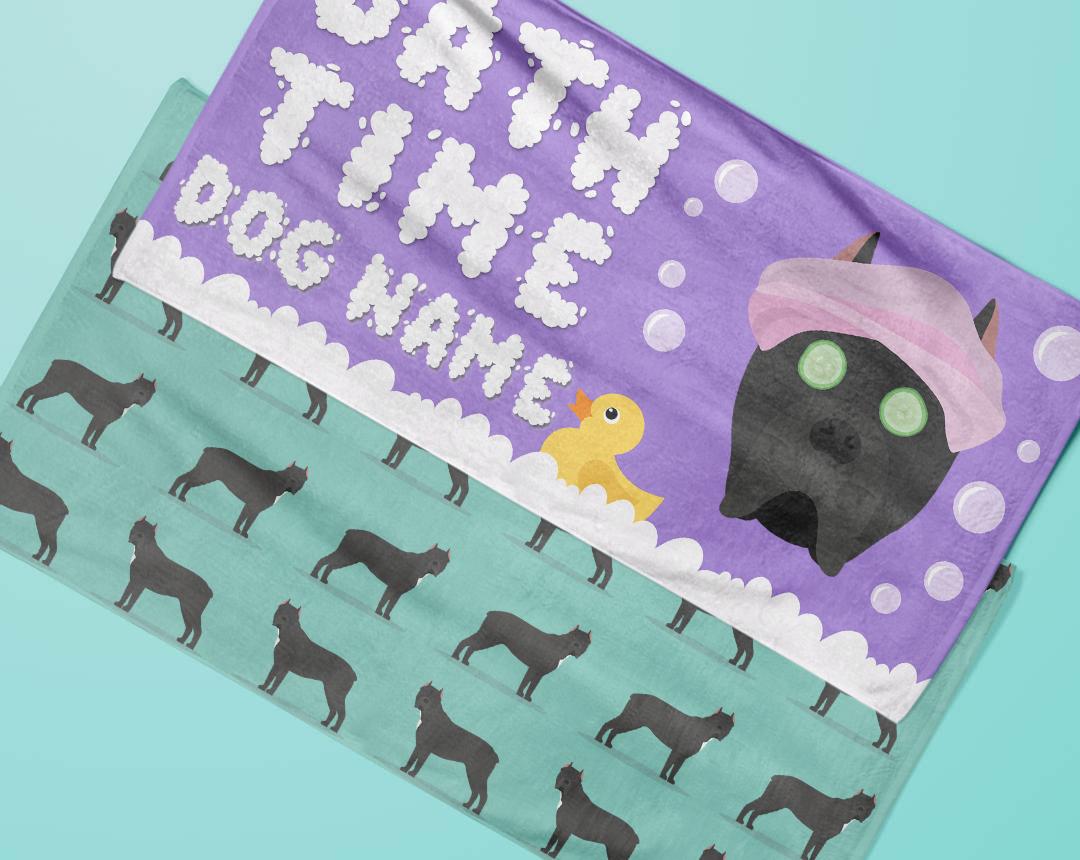 Personalized Dog Bath Towels