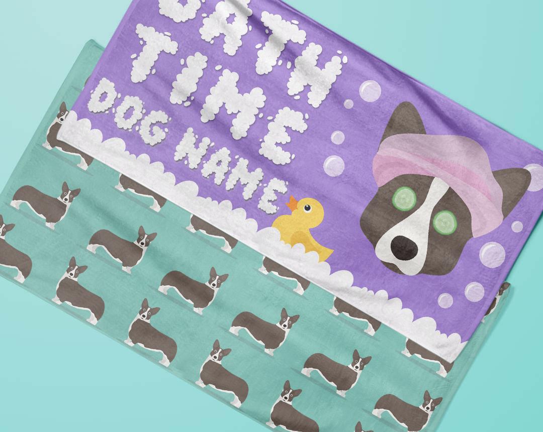 Personalized Dog Bath Towels