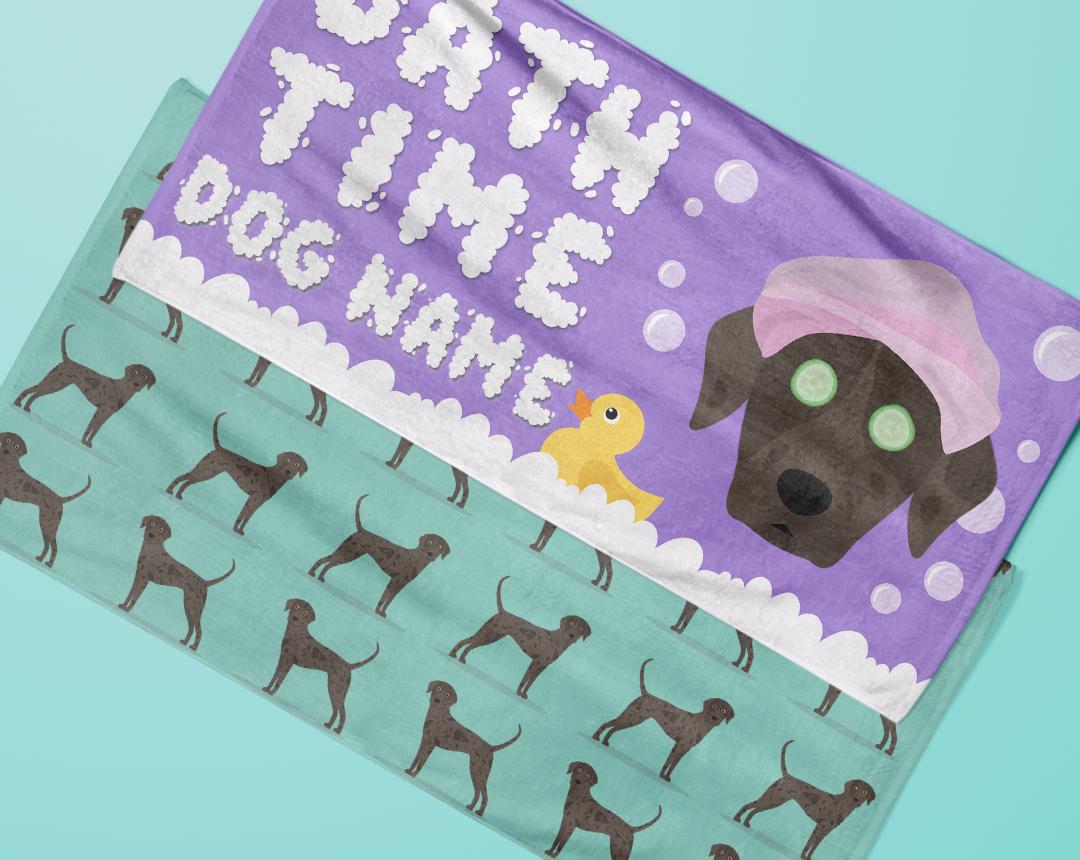 Personalized Dog Bath Towels