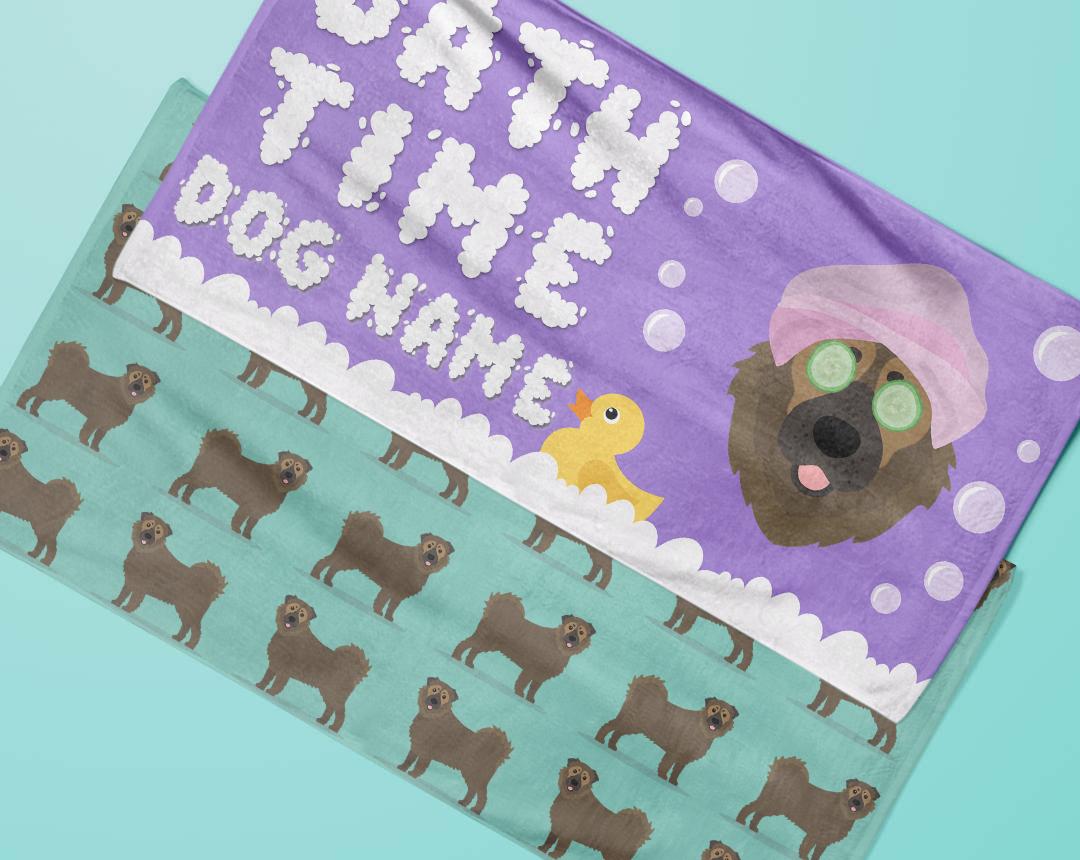 Personalized Dog Bath Towels