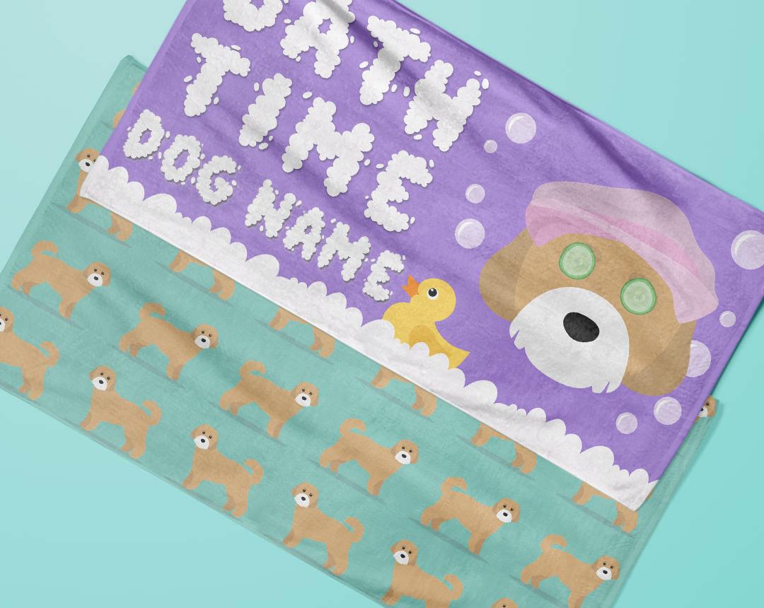 Personalized Dog Bath Towels
