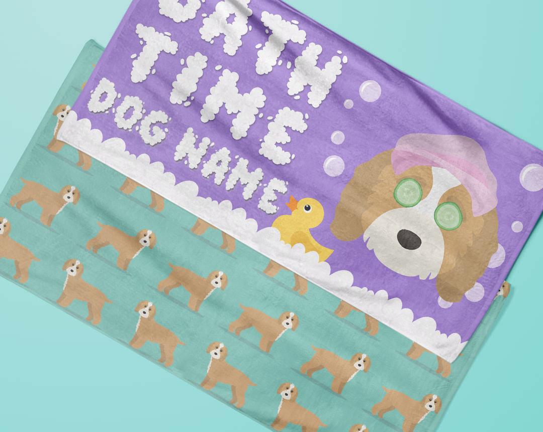 Personalized Dog Bath Towels