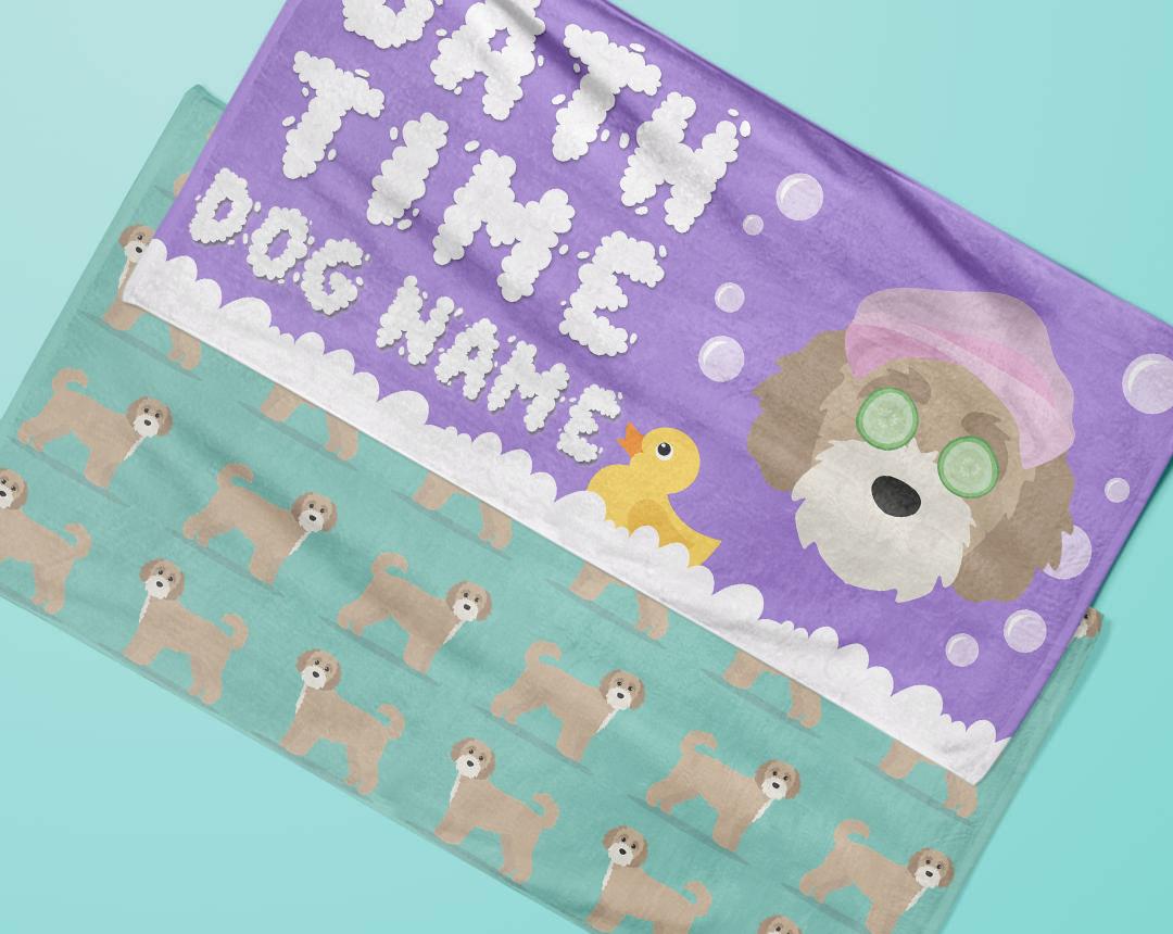 Personalized Dog Bath Towels