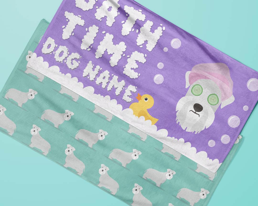 Personalized Dog Bath Towels