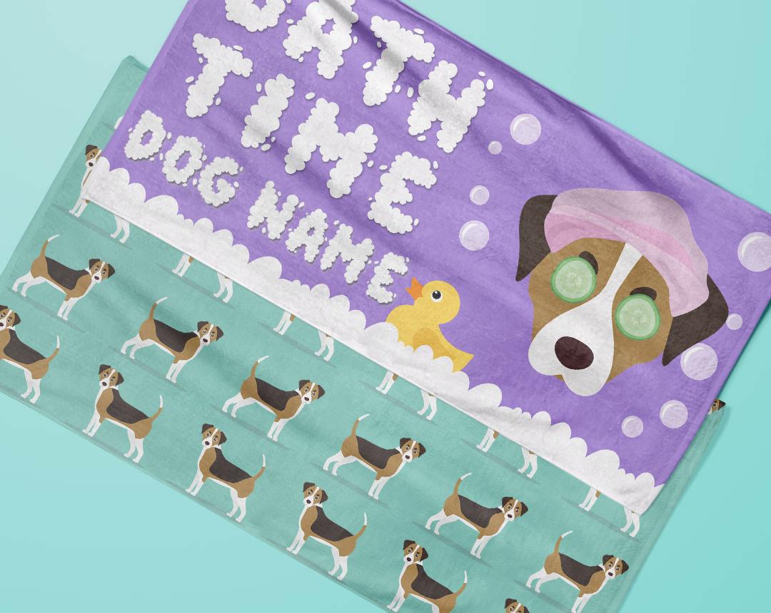 Personalized Dog Bath Towels