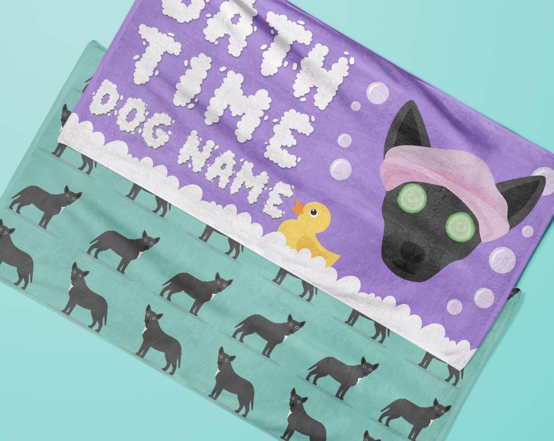 Personalized Dog Bath Towels