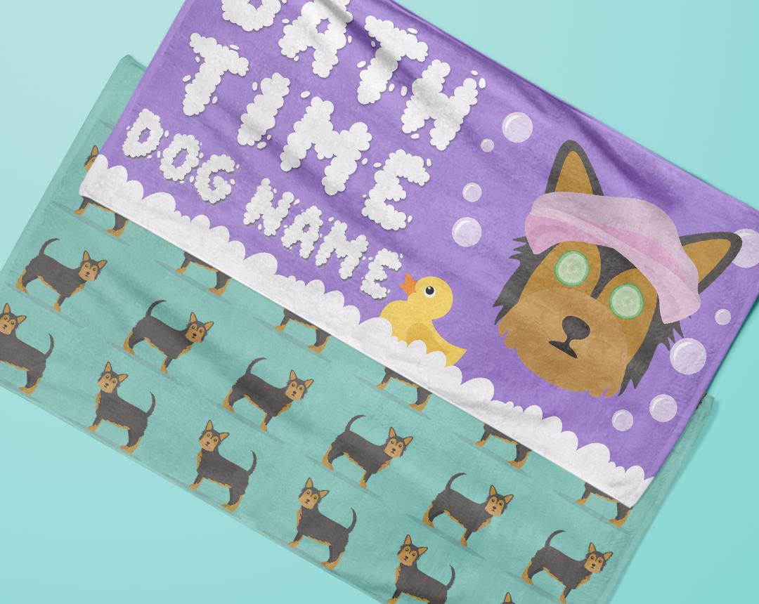 Personalized Dog Bath Towels
