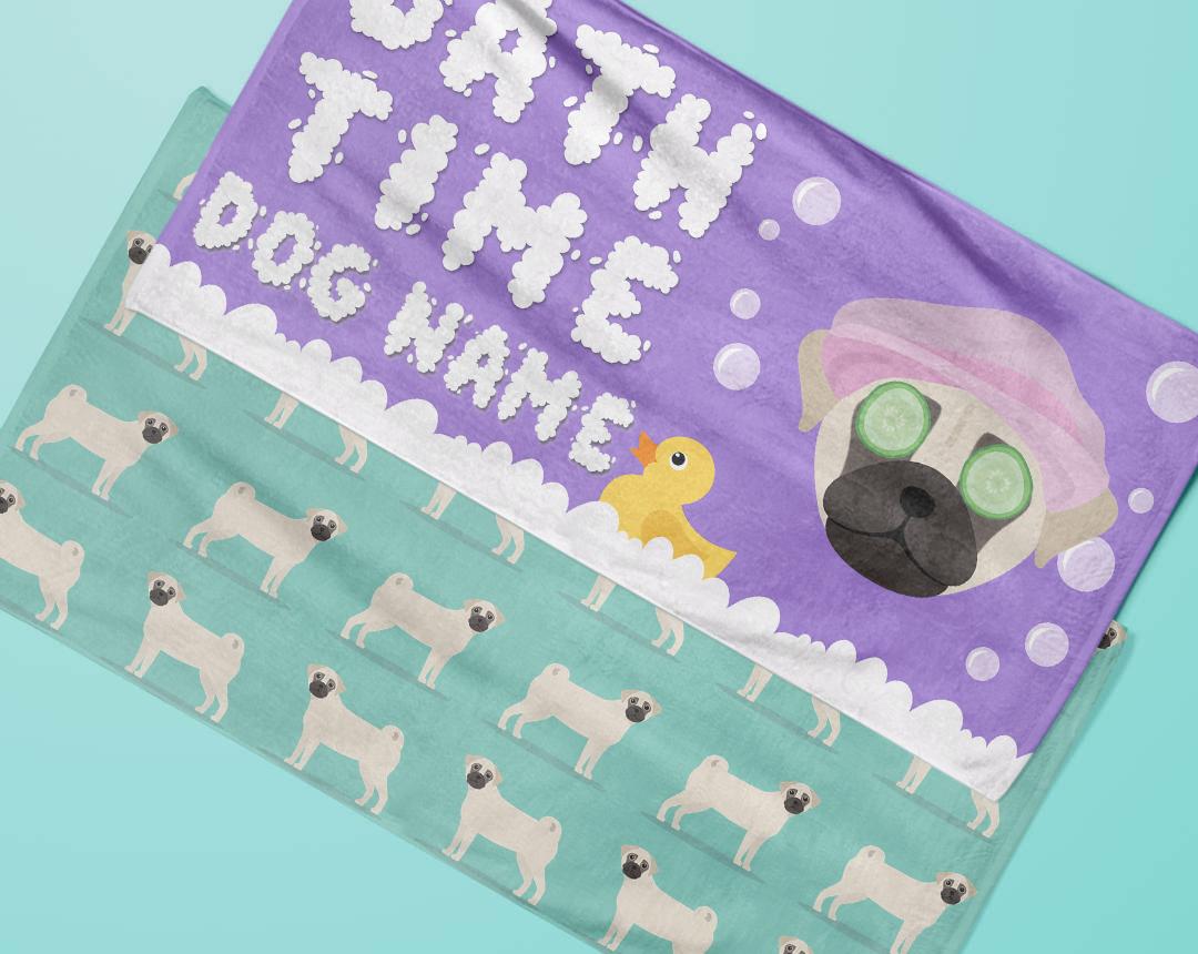 Personalized Dog Bath Towels