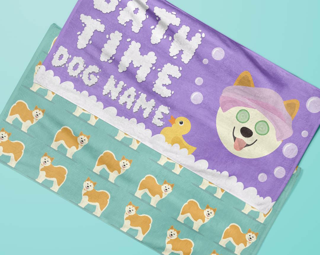 Personalized Dog Bath Towels