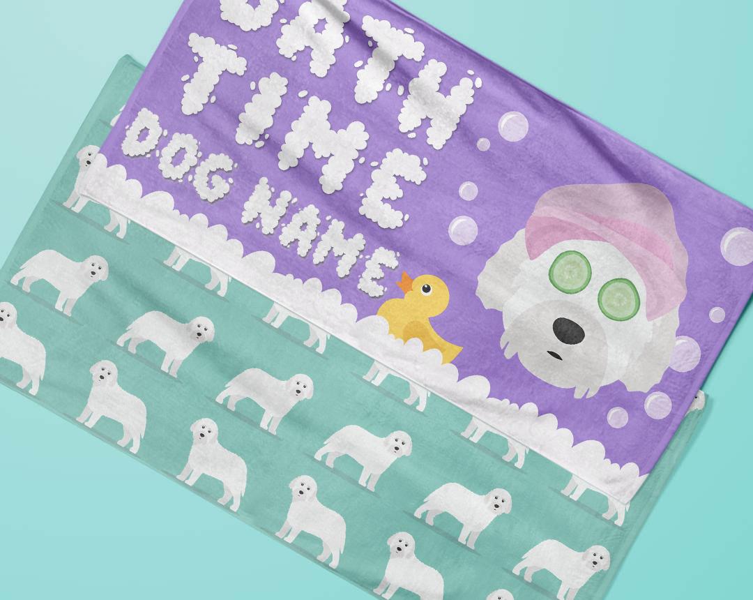 Personalized Dog Bath Towels