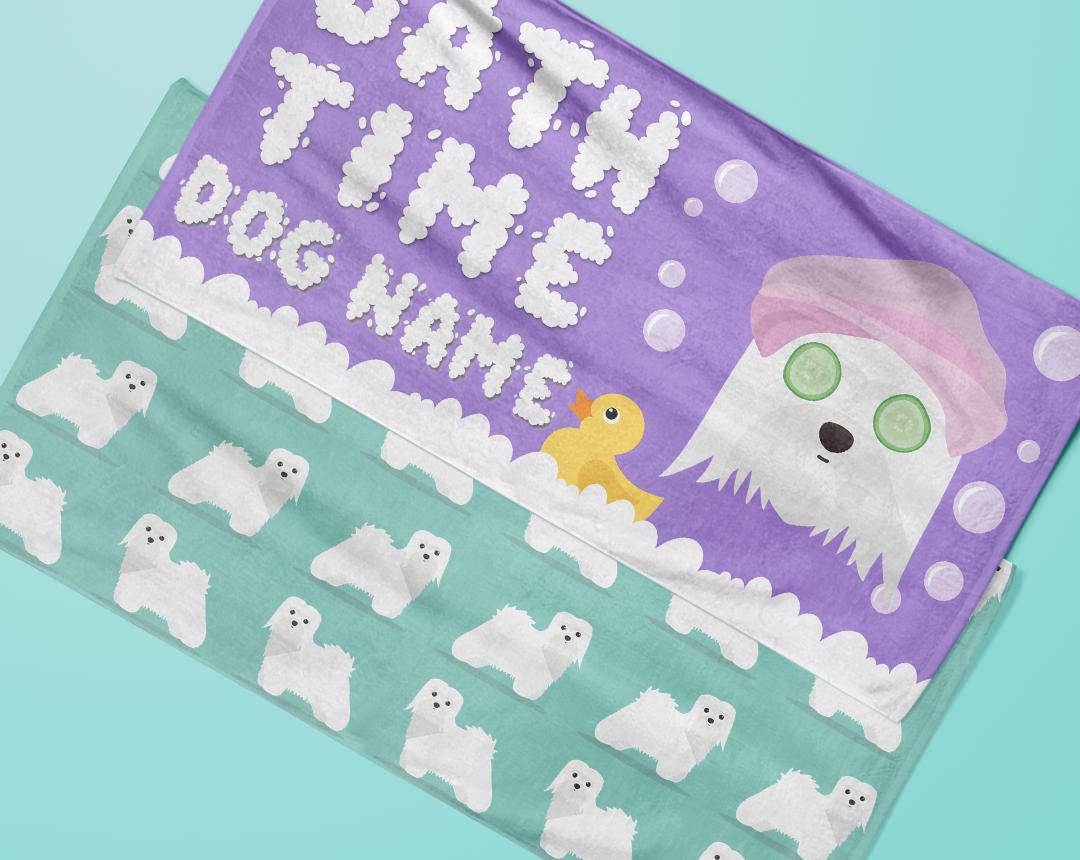Personalized Dog Bath Towels