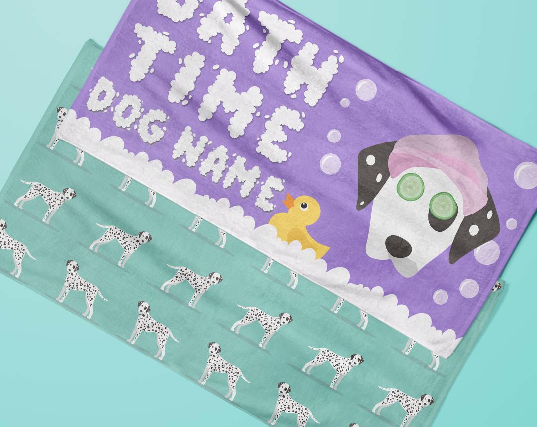 Personalized Dog Bath Towels