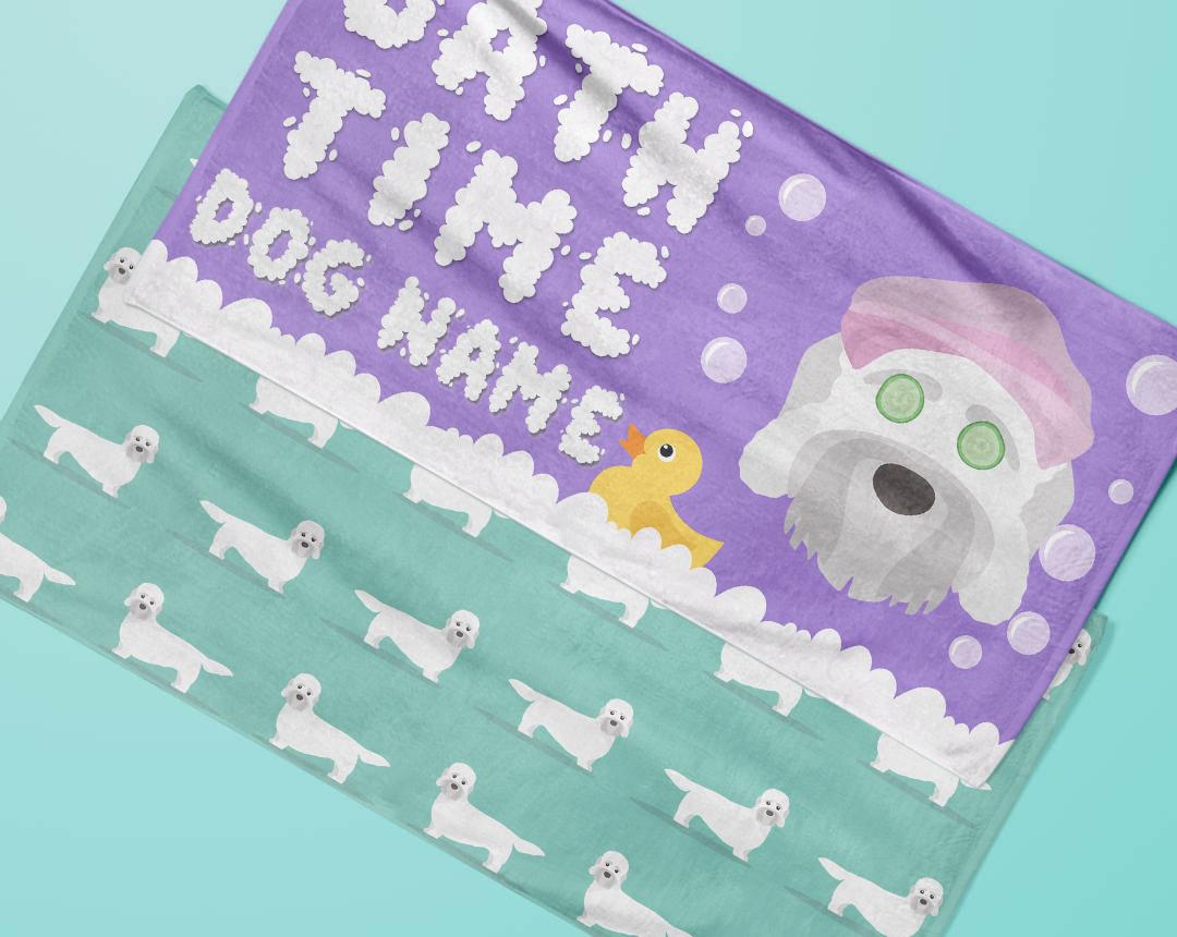 Personalized Dog Bath Towels