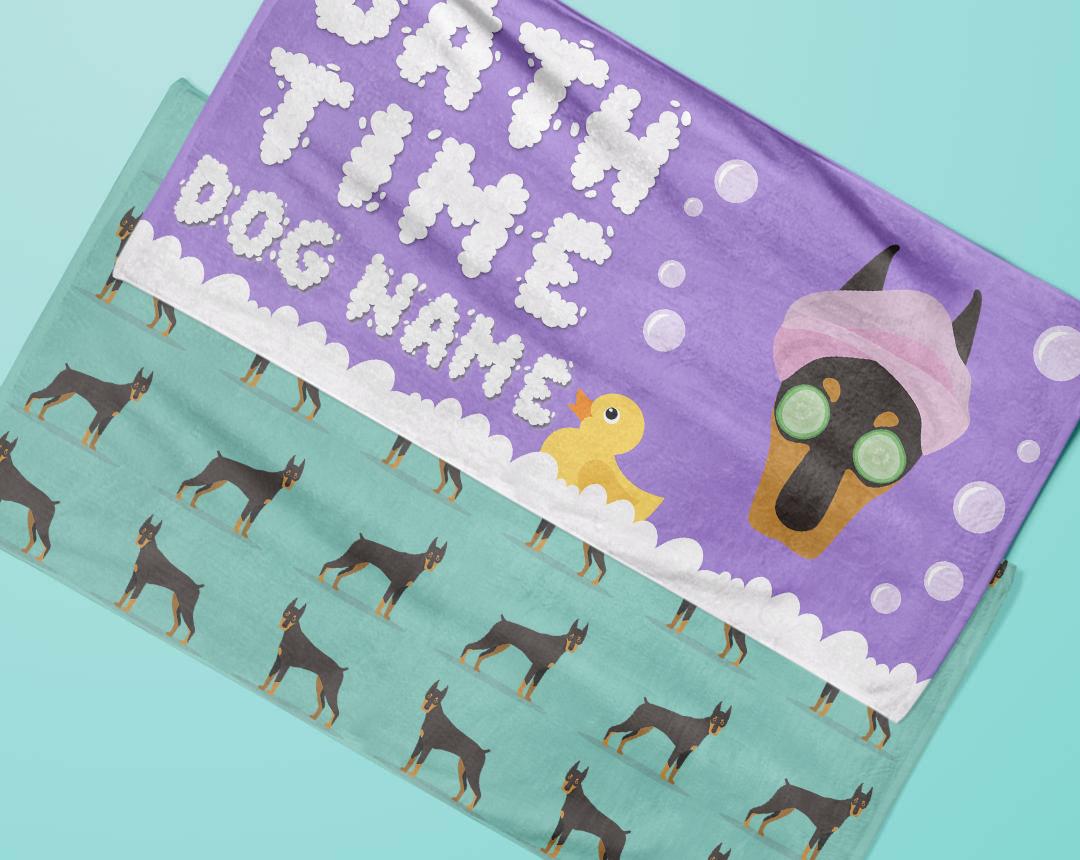 Personalized Dog Bath Towels