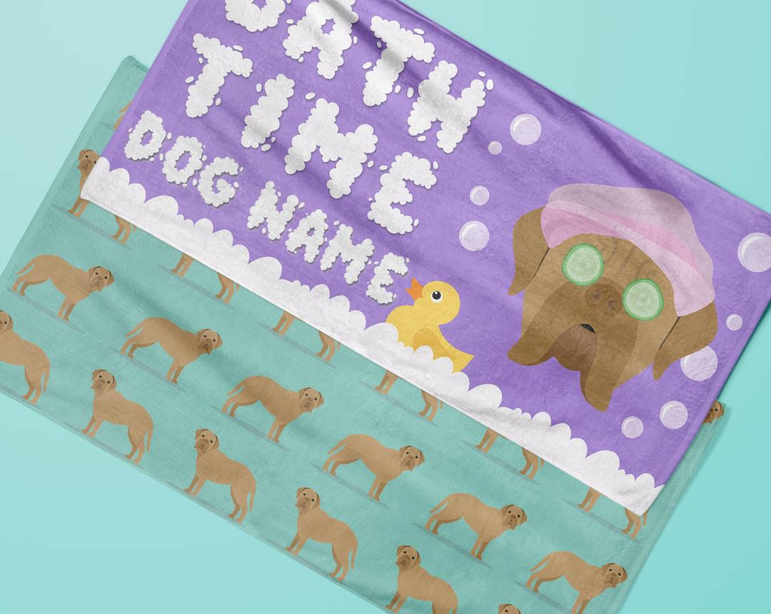 Personalized Dog Bath Towels