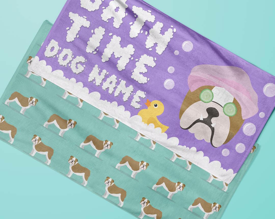 Personalized Dog Bath Towels